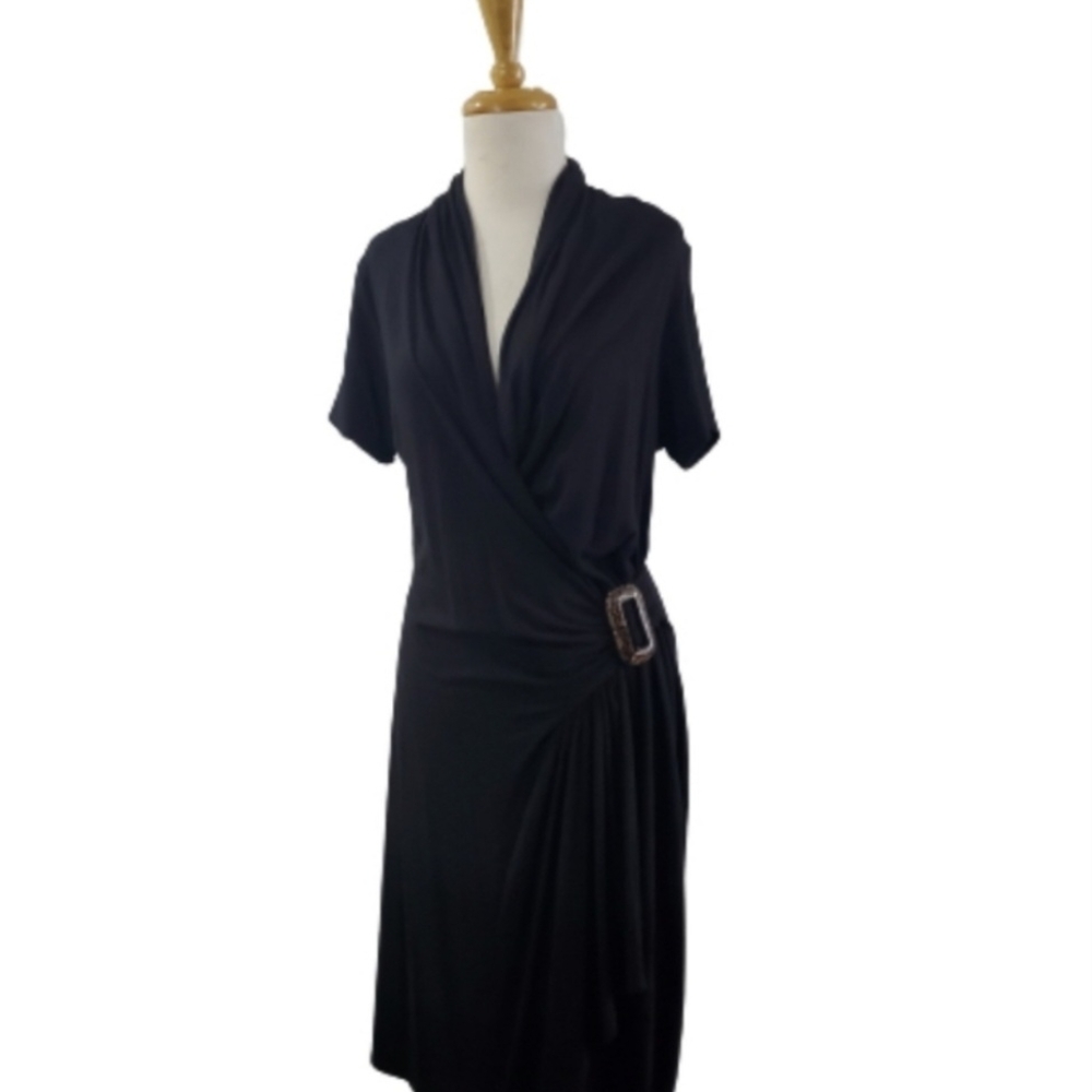 Elegant Black Wrap Dress